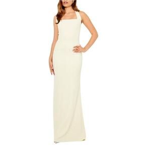 Oddmuse Butter Cream The Ultimate Muse Halter Neck Maxi Dress Size S